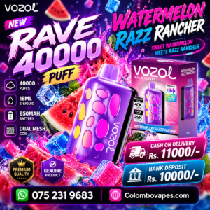 Vozol Rave Watermelon Razz Rancher 40000Puff