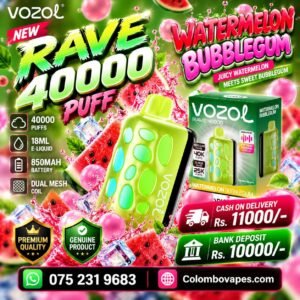 Vozol Rave Watermelon Bubblegum 40000Puff
